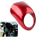 ハーレースポーツスターダイナXL FX用レッドフロントヘッドライトフェアリングマスクバイザーカバー Red Front Headlight Fairing Mask Visor Cover for Harley Sportster Dyna XL FX