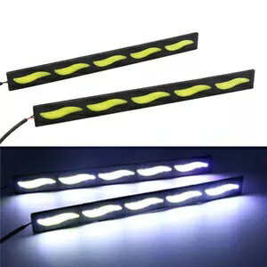 2x 新しいスタイル車デイタイムランニングライトホワイトドライビングターンシグナルフォグランプアンバー 2x New Style Car Daytime Running Light White Driving Turn Signal Fog Lamp Amber 【並行輸入品】