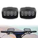 2 個オートバイフロントヘッドライトスポットフォグライト車 UTV ATV 用 8 LED ヘッドランプ 2 Pcs Motorcycle Front Headlight Spot Fog Light 8-LED Headlamp For Car UTV ATV(2)