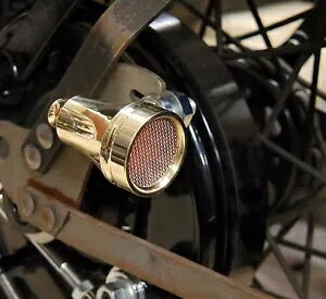 ウィスキー ソリッド ブラス & アロイ ターン シグナル ライト 2 LED PR ハーレー ボバー カフェ レー..