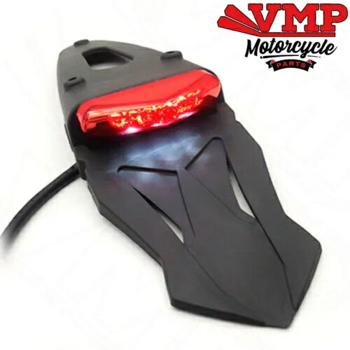 MX エンデューロ トライアル モトクロス バイク用ユニバーサル LED リアライト ナンバー プレート ホルダー Universal LED Rear Light Number Plate Holder for MX Enduro Trials Motocross Bike
