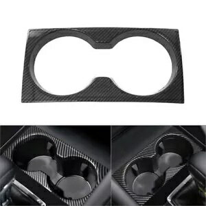 Carbon Fiber Central Console Water Cup Cover Trim For Mazda 3 Axela 2020-2021 Carbon Fiber Centr..
