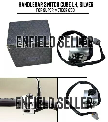 「ハンドルバースイッチキューブ LH、シルバー」 ロイヤルエンフィールド スーパーメテオ 650cc に適合 