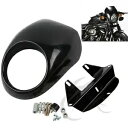 オートバイのヘッドライトフェアリングマスクビビッドブラックハーレースポーツスターダイナ用 Motorcycle Headlight Fairing Mask Vivid Black Fit For Harley Sportster Dyna