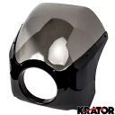 ヘッドライトフェアリングスクリーンブラックハーレーダビッドソンダイナグライドファットボブストリートボブ用 Headlight Fairing Screen Black For Harley Davidson Dyna Glide Fat Bob Street Bob(2)