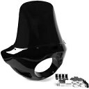 Krator 22 インチ H ブラックアウト フェアリング ハーレーダビッドソン フォーティーエイト 2010-2020用 Krator 22"H Blackout Fairing For Harley Davidson Forty-Eight 2010-2020