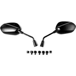 ブラックオートバイミラーペアヤマハ V-スター Vstar V スター XVS 1100 シルバラード用 Black Motorcycle Mirrors Pair For Yamaha V-Star Vstar V Star XVS 1100 Silverado 【並行輸入品】