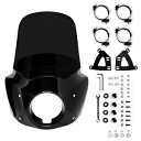 ハーレーダビッドソン FXLRS ローライダー S 2020 用ブラックアウトフェアリングフロントガラスとキット Blackout Fairing Windshield and Kit For Harley Davidson FXLRS Low Rider S 2020