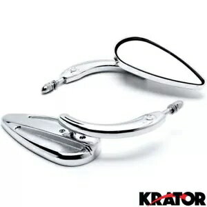ミラー ティアドロップ クローム ハーレーダビッドソン ソフテイル スプリンガー ヘリテージ クラシック用 Mirrors Teardrop Chrome For Harley Davidson Softail Springer Heritage Classic 