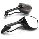 ブラック ターン シグナル ミラー 左右 2006-2016 スズキ GSXR 600 / GSX-R600用 Black Turn Signal Mirrors Left & Right For 2006-2016 Suzuki GSXR 600 / GSX-R600(2)