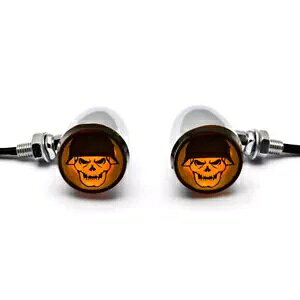 スカルオートバイターンシグナルホンダ VF マグナステートライン 500 700 750 1100 Skull Motorcycle Turn Signals For Honda VF Magna Stateline 500 700 750 1100 【並行輸入品】