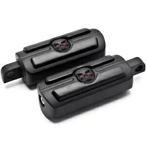 ハーレーダビッドソンソフテイル男性ペグマウント用スケルトンスカルフットペグブラック Skeleton Skull Foot Pegs Black For Harley-Davidson Softail Male Peg Mount 【並行輸入品】