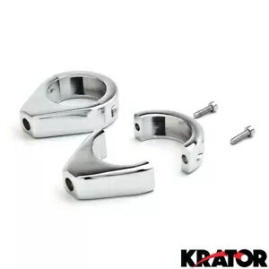 ターンシグナル再配置フォーククランプ 41mm ハーレーダビッドソン ダイナグライド ローライダー用 Turn Signal Relocation Fork Clamp 41mm For Harley Davidson Dyna Glide Low Rider 