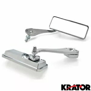 カスタム ブルドッグ バックミラー クローム ペア スズキ サベージ LS 650用 Custom Bull Dog Rear View Mirrors Chrome Pair For Suzuki Savage LS 650 【並行輸入品】