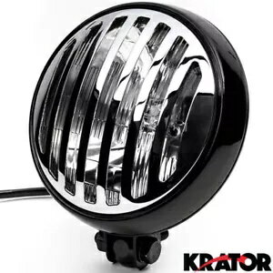 ブラック & クローム ヘッドライト ホンダ VT シャドウ スピリット ヴェロレックス デラックス 600 750 1100用 Black & Chrome Headlight For Honda VT Shadow Spirit Velorex Deluxe 600 750 1100 【並行輸入品】