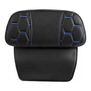 カミソリチョップドリアトランク背もたれパッドフィットハーレーロードキング 14 アップブラックブルー..