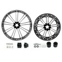30X3.5 インチフロント 18 インチリアホイールリムシングルハブハーレーロードキング 08-23 に適合 30X3.5'' Front 18'' Rear...