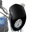 ビビッドブラック ABS ヘッドライトフェアリングマスクハーレースポーツスターダイナ FX/XL 73 アップに適合 Vivid Black ABS Headlight Fairing Mask Fit For Harley Sportster Dyna FX/XL 73-up