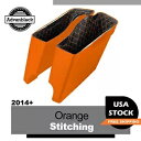 オレンジステッチサドルバッグライナーキット Advanblack ストレッチボトム 2014+ Orange Stitching Saddlebag Liner Kit For Advanblack Stretched Bottoms 2014+