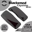 Advanblack 黒くしたカイエン ノーマル ストレッチ サドルバッグ蓋 ハーレー 14+ 用 Advanblack Blackened Cayenne N...