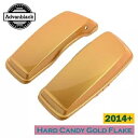 Advanblack ハード キャンディ ゴールド フレーク ノーマル ストレッチ サドルバッグ リッド ハーレー 14+用 Advanblack Hard C...