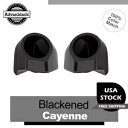 Advanblack ブラック カイエン 6.5 インチ スピーカー ポッド ハーレー キング ツアー パックに適合 Advanblack Blackened ...