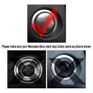 カーボン エンジン スタート ストップ ボタン カバー メルセデス A B C E GLE GLC CLA に適合 Carbon Engine Start Stop Button Cover Fit Mercedes A B C E GLE GLC CLA 【並行輸入品】