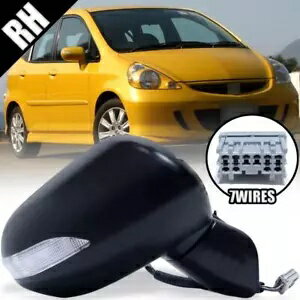 Side Mirror Black Electric 7 Wires RH Right Fits 2004-06 Honda Fit Jazz GD1 GD3 Side Mirror Black Electric 7 Wires RH Right Fits 2004-06 Honda Fit Jazz GD1 GD3