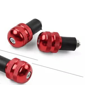 ユニバーサル 7/8 オートバイハンドルバーグリップバーエンドキャッププラグスライダーレッド Universal 7/8 Motorcycle Handlebar Grips Bar End Cap Plug Slider Red