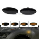 2x フィット日産キャシュカイ ジューク エクストレイル ダイナミック LED サイド マーカー ターン シグナル ライト 2x Fit Nissan Qashqai Juke X-trail Dynamic LED Side Marker Turn Signal Light