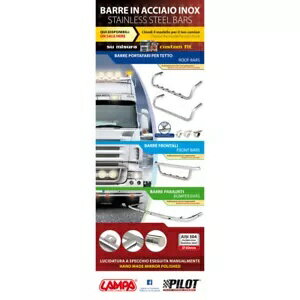 ポスター cm 58x160、ステンレススチールレール- Poster cm 58x160, stainless steel rails-