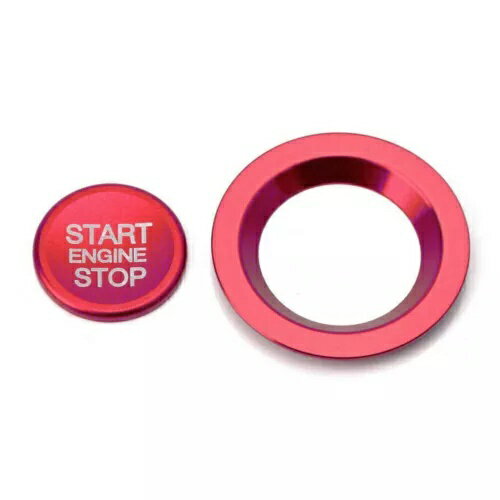 フィットランドローバー & ジャガーイグニッションレッドエンジンスタートボタン装飾リングカバー Fit Land Rover & Jaguar Ignition Red Engine Start Button Decorative Ring Cover