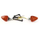 オートバイ LED アンバー ターン シグナル ライト インジケーター ランプ フィット ホンダ ヤマハ オレンジ Motorcycle LED Amber Turn Signal Light Indicator Lamp Fit Honda Yamaha Orange(2)