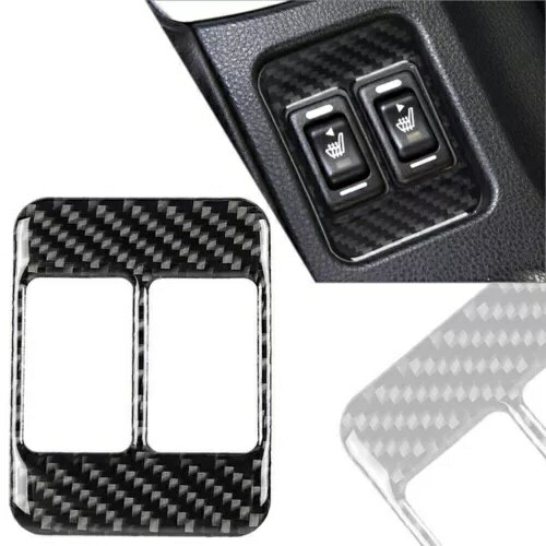 スバル BRZ トヨタ 86 2013-17 カーボンファイバーセンターコンソール加熱ボタントリム For Subaru BRZ Toyota 86 2013-17 Carbon Fiber Center Console Heating Button Trim