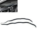 車のモールディングトリムPUレザー編組装飾ラインストリップフィットドアダッシュボード車 Car Moulding Trim PU Leather Braid D...