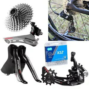 SENSAH EMPIRE 2x12 スピード シフター キット フロント & リア ディレイラー フィット ロードバイク ..