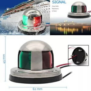 12V LED レッド グリーン ライト ステンレス鋼 ボート マリン ヨット バウ ナビゲーション ランプ 12V ..