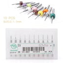 10x PCB CNC プリント基板超硬マイクロドリルビットセットツール 0.1mm-1.0mm 10x PCB CNC Print Circuit Board...