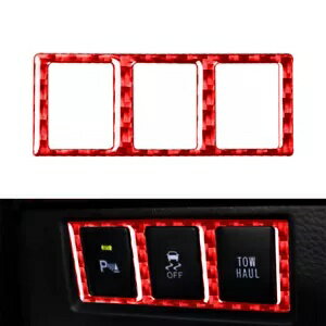 カーボンファイバーインテリアモードスイッチカバートリムトヨタタンドラ 2014-2021 Carbon Fiber Inte..