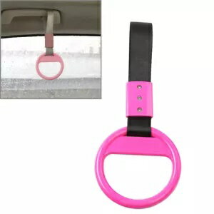 1 個黒ベルトラウンドリング電車バスハンドルハンドストラップドリフトチャームツール車用 1Pcs Black ..
