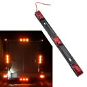 17インチレッドブライトLED IDバー/3 LEDマーカーライトトラックトレーラーバスクリアランスライト 17" Red Bright Led ID Bar / 3 Led Marker Light Truck Trailer Bus Clearance Light