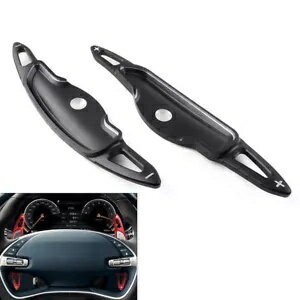 ブラックアルミ合金ステアリングホイールパドルシフターエクステンションジェネシス GV70 80 Black Aluminum Alloy Steering Wheel Paddle Shifter Extension For Genesis GV70 80