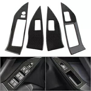 カーボンファイバーウィンドウリフトパネルスイッチカバースバルフォレスター 2013-2018 LHD Carbon Fi..