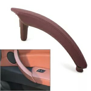 1 個ドアトリムプルハンドル右側レザー BMW X5 X6 E70 赤ワイン 1Pcs Door Trim Pull Handle Right Sid..