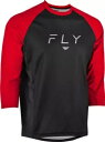 フライ レーシング Ripa 3/4 スリーブ ブラック レッド ジャージ Fly Racing Ripa 3/4 Sleeve Black Red Jerse...