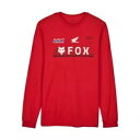 Fox Racing X Honda Prem LS フレームレッド T シャツ Fox Racing X Honda Prem LS Flame Red T-Shirt