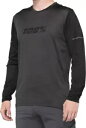 100% Ridecamp ジャージー 長袖 ブラック チャコール サイズ L 100% Ridecamp Jersey Long-Sleeve Black C...