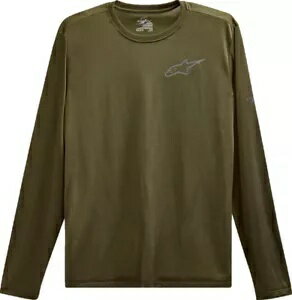 アルパインスターズ パフォーマンス追求 長袖 ミリタリー グリーン T シャツ Alpinestars Pursue Perfo..