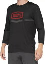 100% エアマティック 3 4 スリーブ ブラック レッド ジャージ サイズ L 100% Airmatic 3 4 Sleeve Black Red Jer...