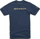 アルパインスターズ リニア ワードマーク ネイビー ストーン T シャツ Alpinestars Linear Wordmark Navy Stone T-Shirt